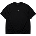 Front view of the SOVEN ASCENT oversized heavyweight cotton T-shirt in dark from the ORIGIN collection featuring a minimalist front graphic.
